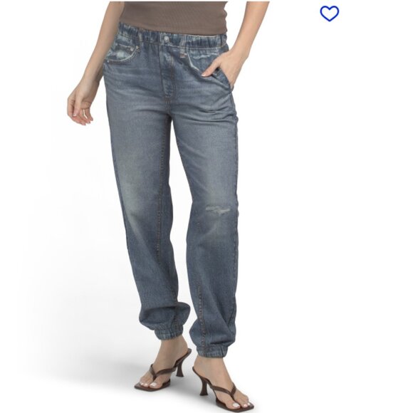 NEW ECRU Denim Look Knit Joggers in Indigo Wash for women 725 2m7 - Picture 1 of 6